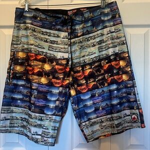 Colorful Graphic Board Shorts